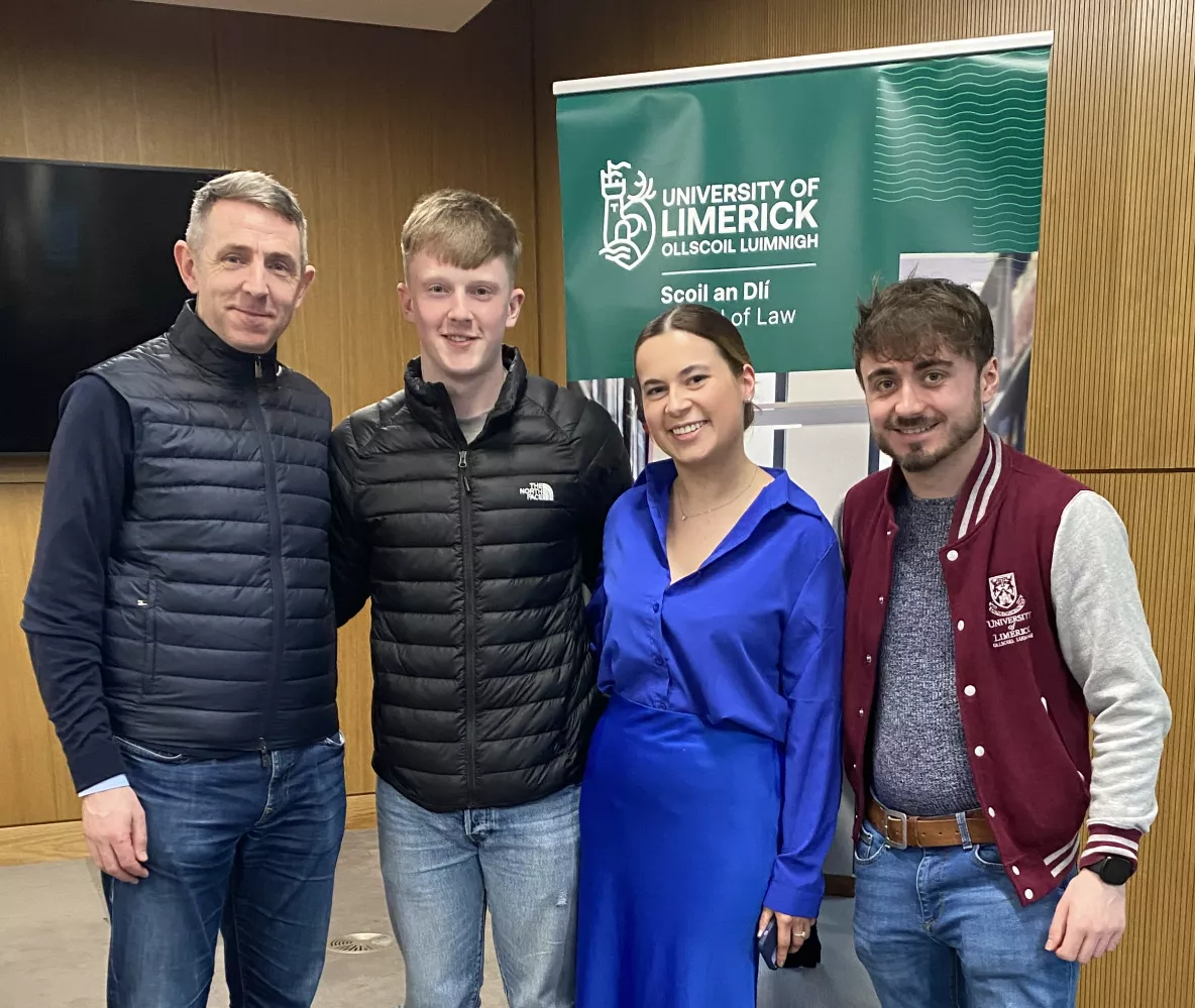 Gareth Farrelly with Law Students