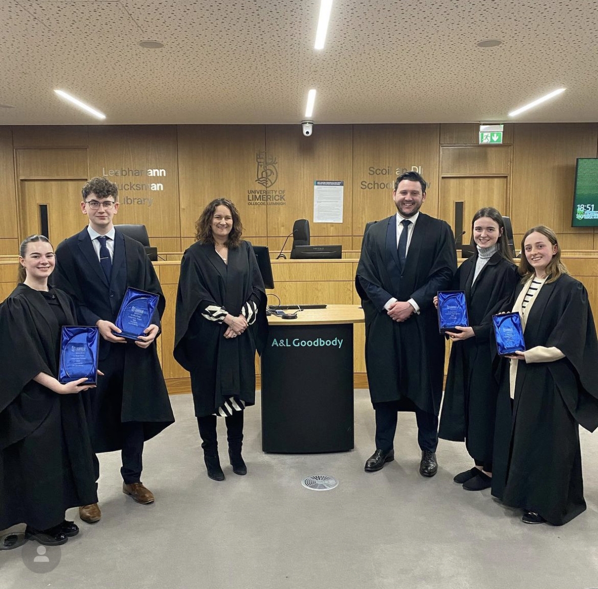 Winners of Best Team and Best Speaker at A&L Goodbody Mooting Competition 2023