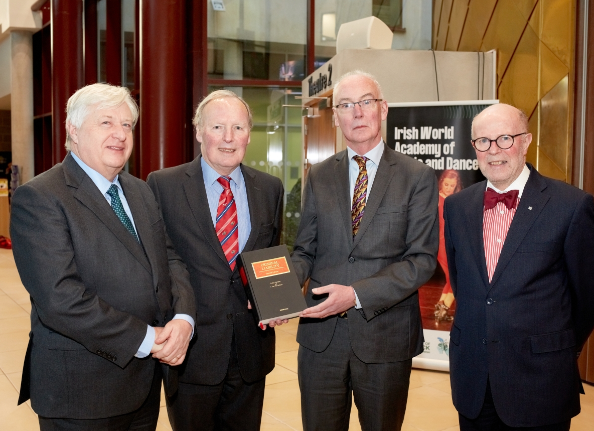 Mr Justice Edwards, Judge O'Donnell, Prof Paul McCutcheon and Prof Finbarr McAuley 