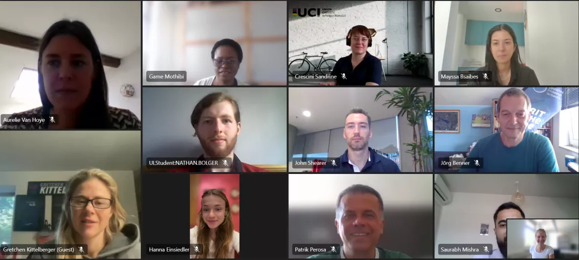 Screenshot of participants of INTERACT+ Partner meeting held on July 11th 2023