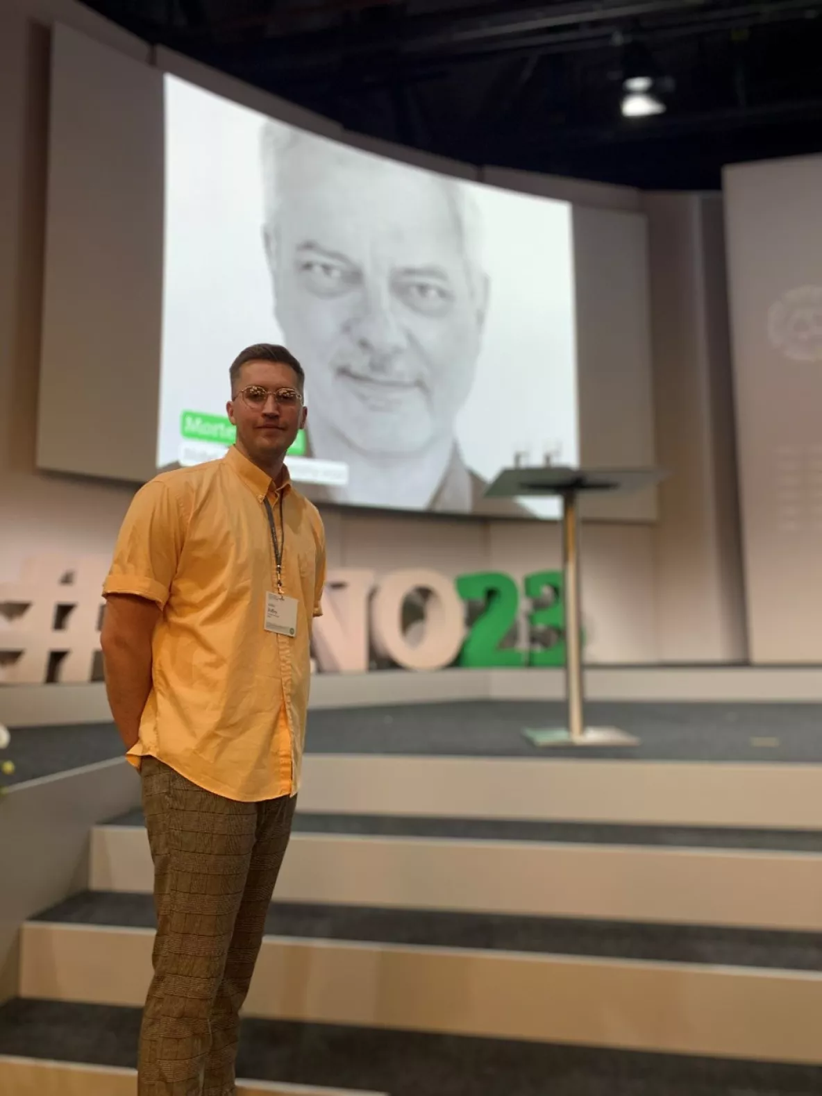 Aidan Buffey posing at the 72nd Lindau Laureate Meeting