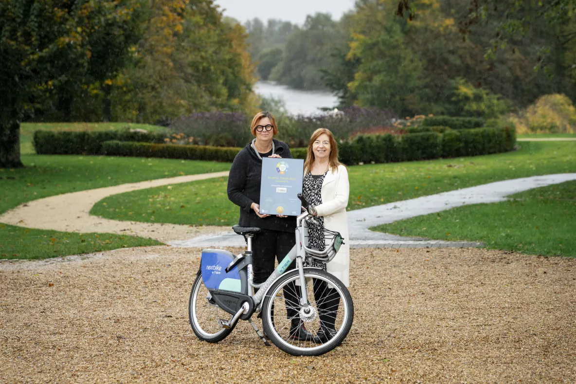 UL President Kerstin Mey with Siobhan Hamilton of the NTA pictured on the campus with the river in the background