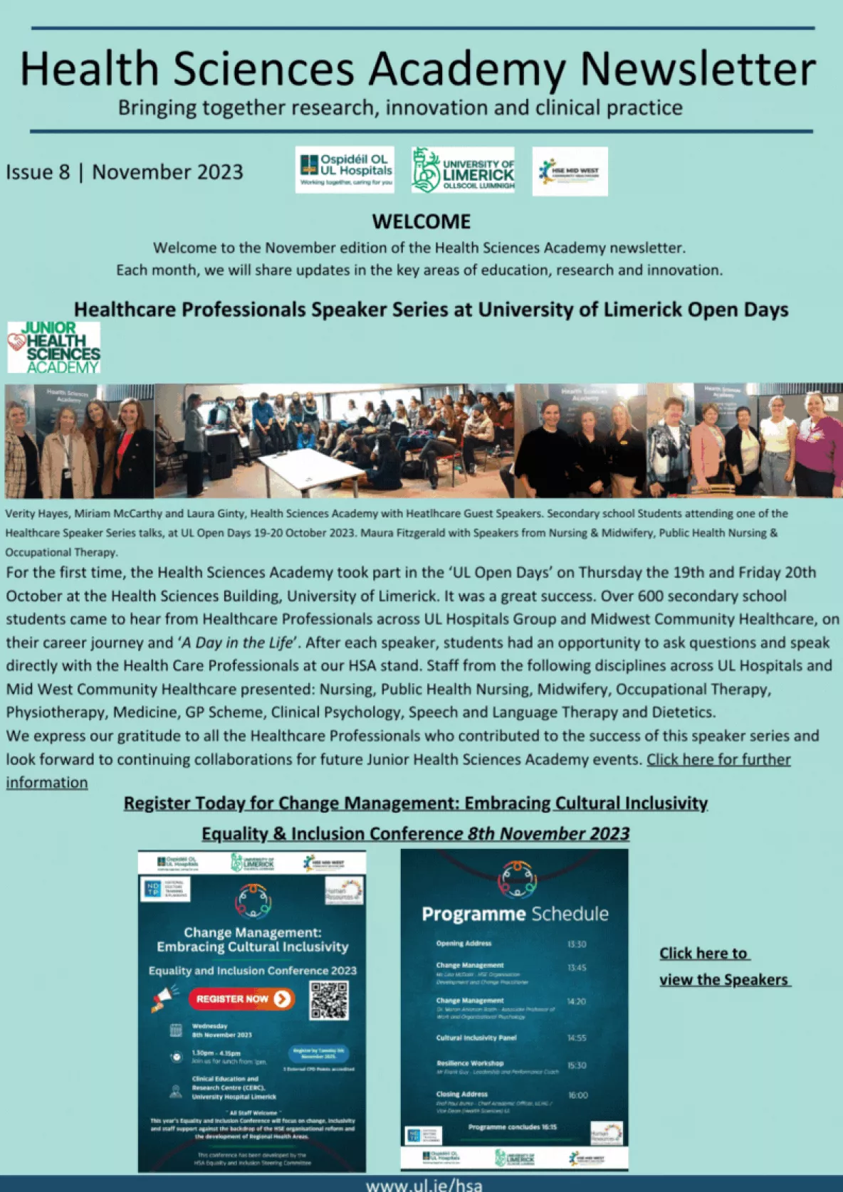 Health Sciences Academy November Newsletter 