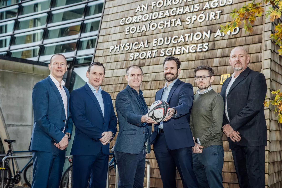 A group of six men pictured at the launch of the new research partnership at UL