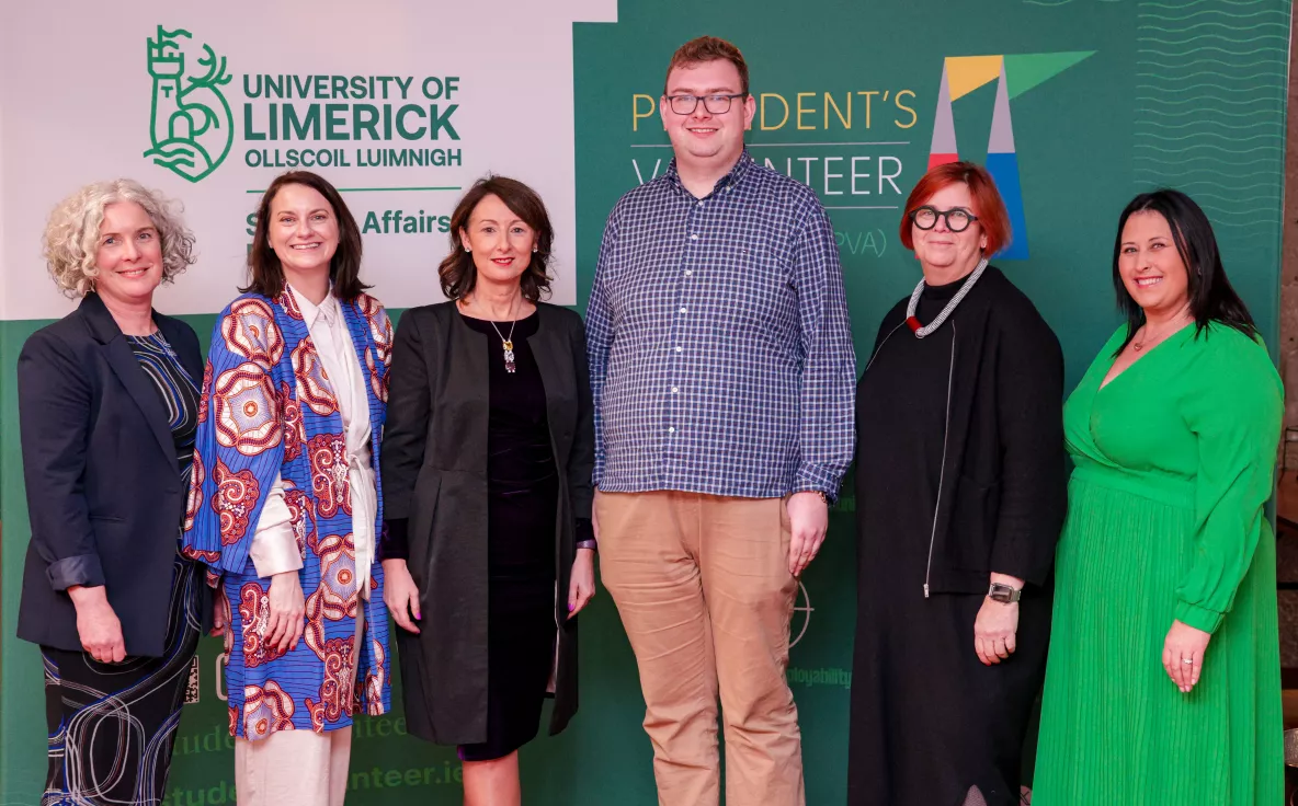 A group pictured at the President's Volunteer Awards