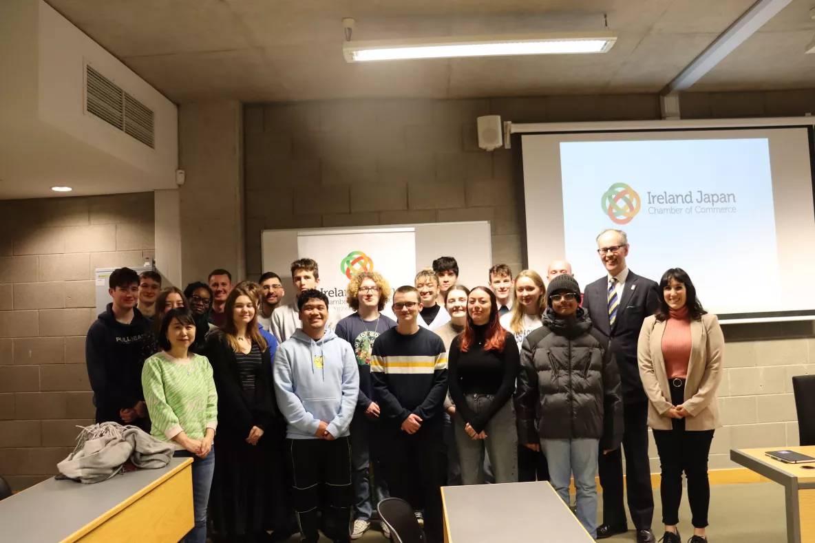 People at the visit from the ireland-japan chamber of commerce