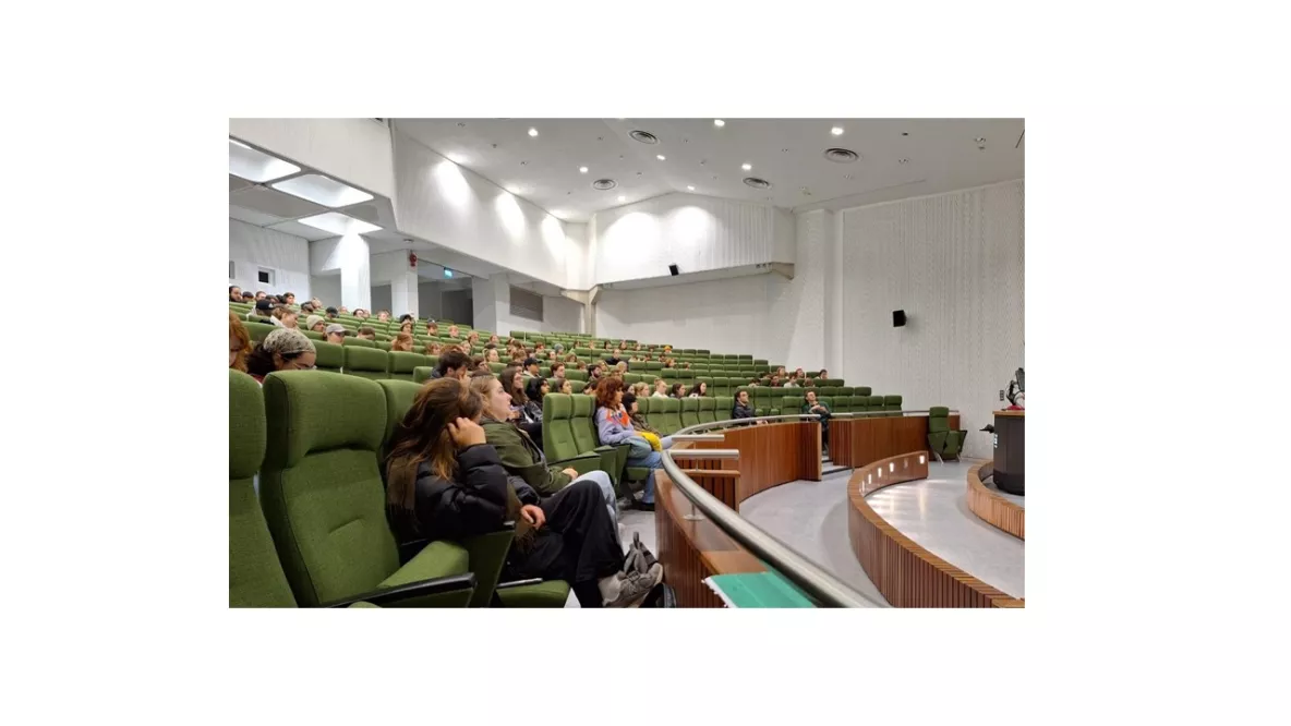 International students in a lecture hall taking part in the UL Global Orientation day