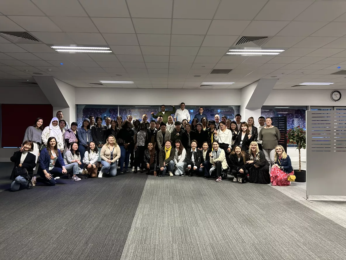 UniHaven visitors and UL Global staff at Thomond Stadium