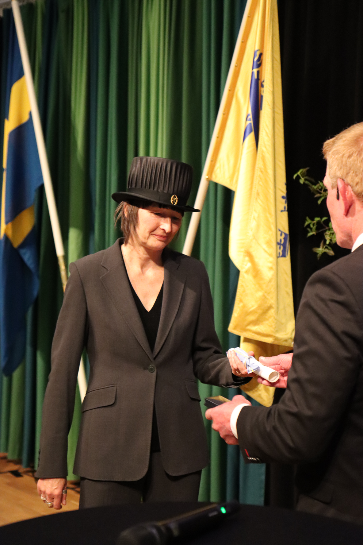 Professor receiving her honorary doctorate