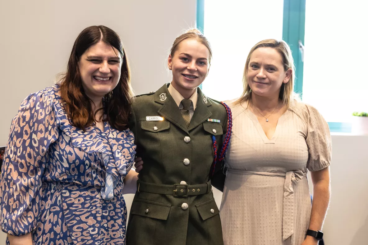 Dr Niamh Cummins with Pte. Nicole Carroll of the Irish Defence Forces and Gráinne O’Shea, an Advanced Paramedic