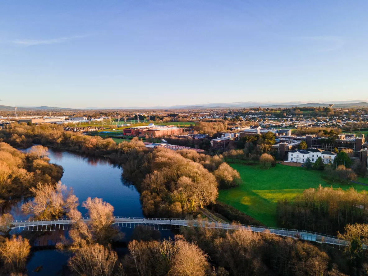 An aerial picture of the UL campus