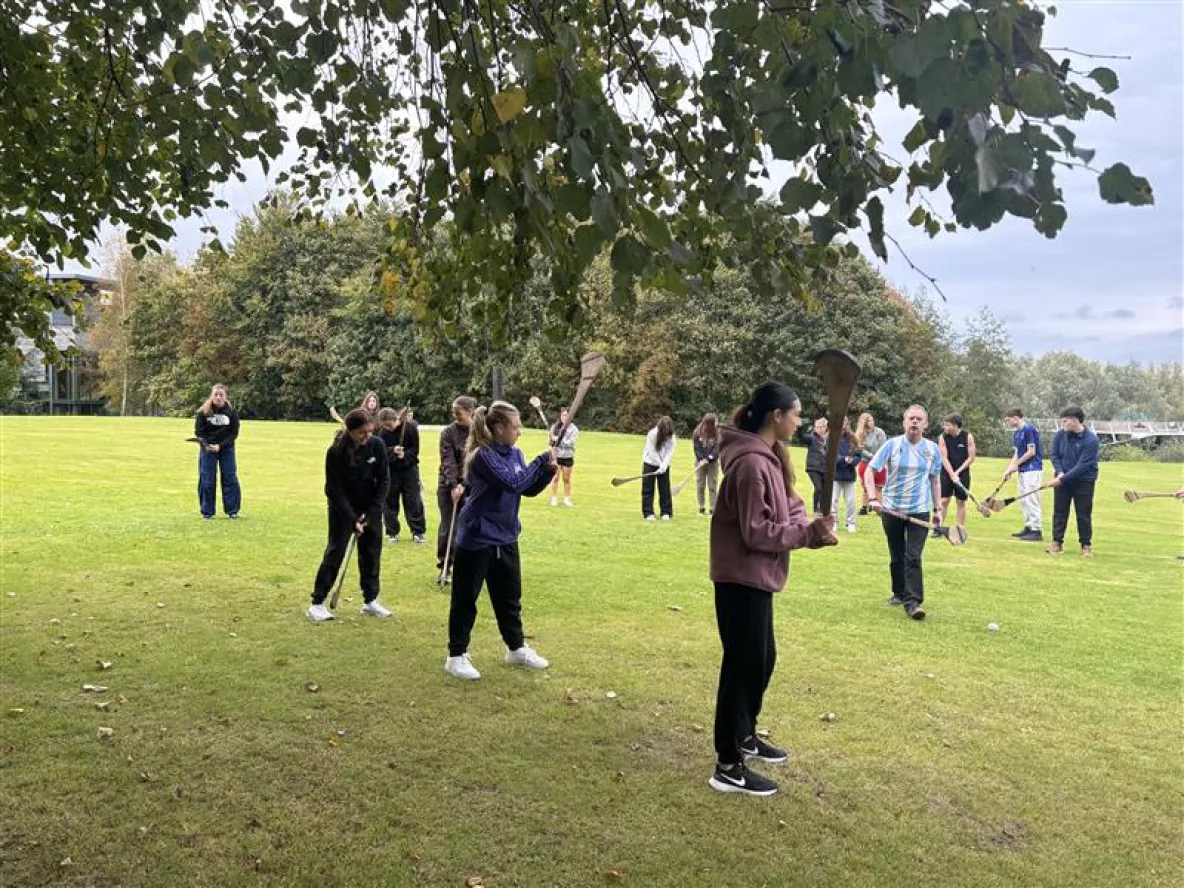 students playing hurling 