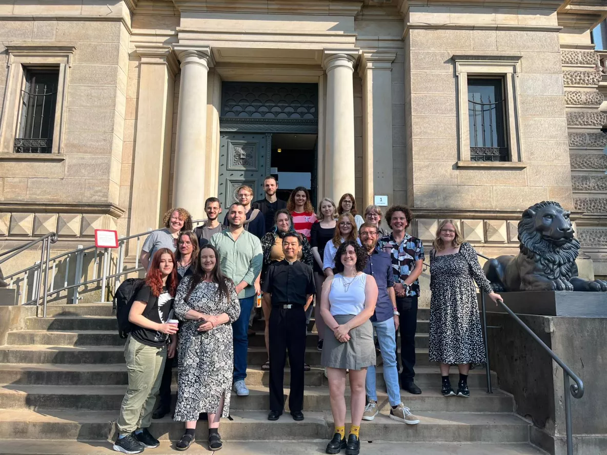 Summer School attendees outside the Herzog August Bibliothek, Wolfenbüttel.