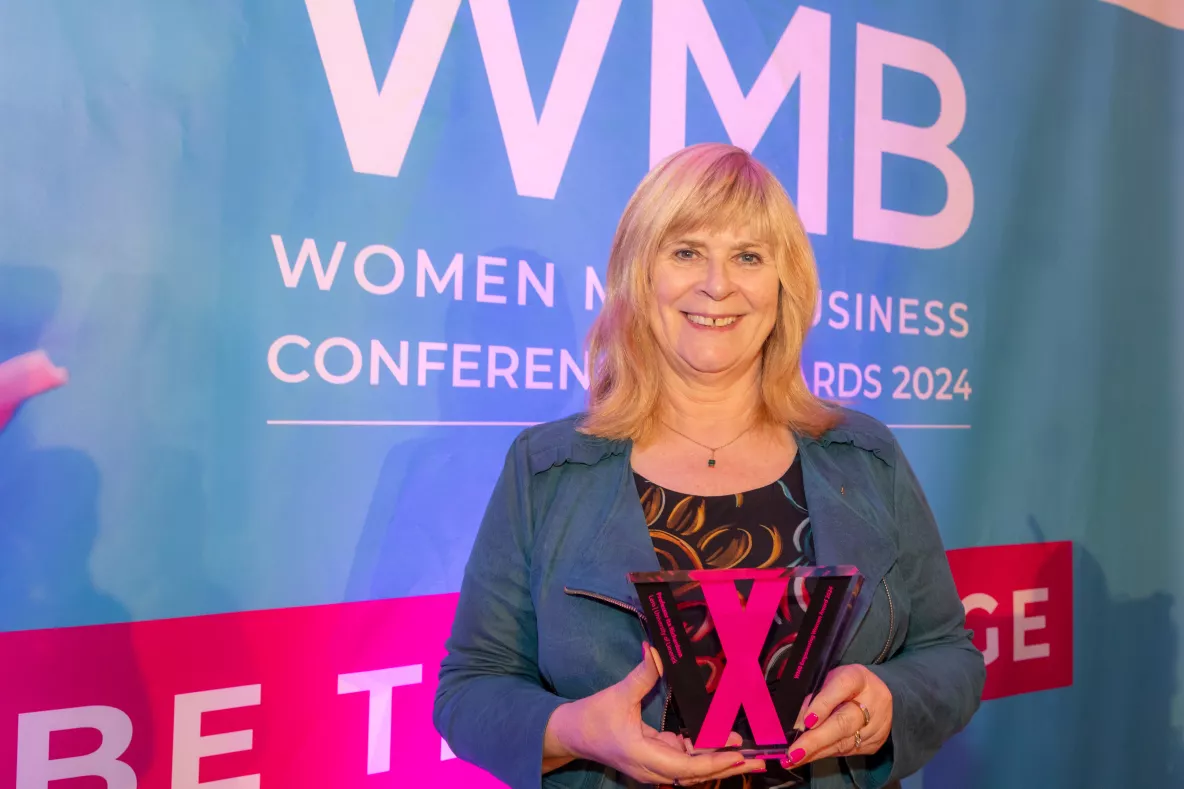 Professor Ita Richardson pictured with the WMB Empowering Women Award