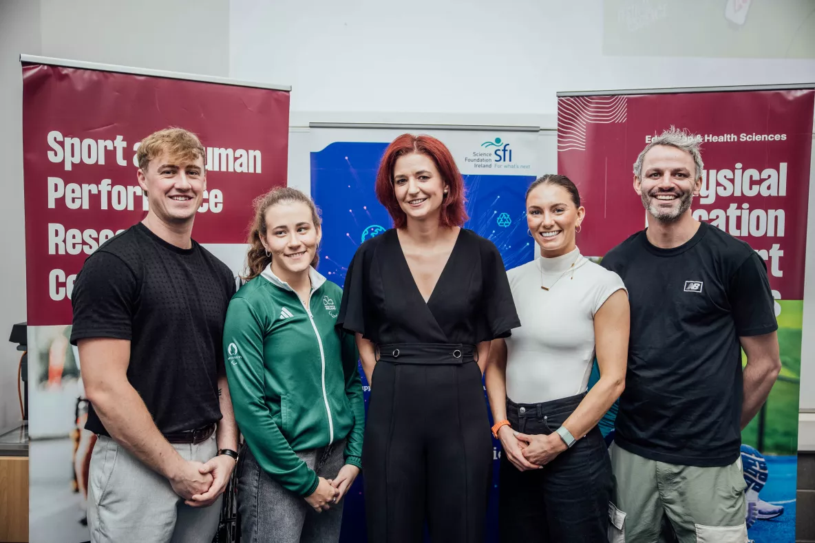 Hosted by Rosemary Daniel from PESS, the panel included double Paralympic medallist in swimming Róisín Ní Riain and her coach John Szaranek, 4 x 400m women’s relay team member Kelly McGrory, 4 x 400m mixed relay team member Thomas Barr and their coaches Drew and Hayley Harrison, paralympic rower Tiernán O’Donnell, and strength and conditioning coach Tom Comyns who also competed in the 4 x 100 relay at the 2000 Sydney Olympics.