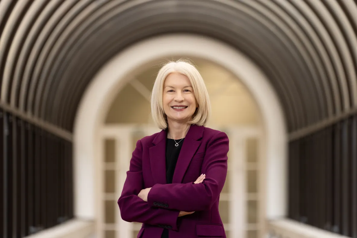 A picture of Professor Deirdre McGrath - standing in a tunnel in UL