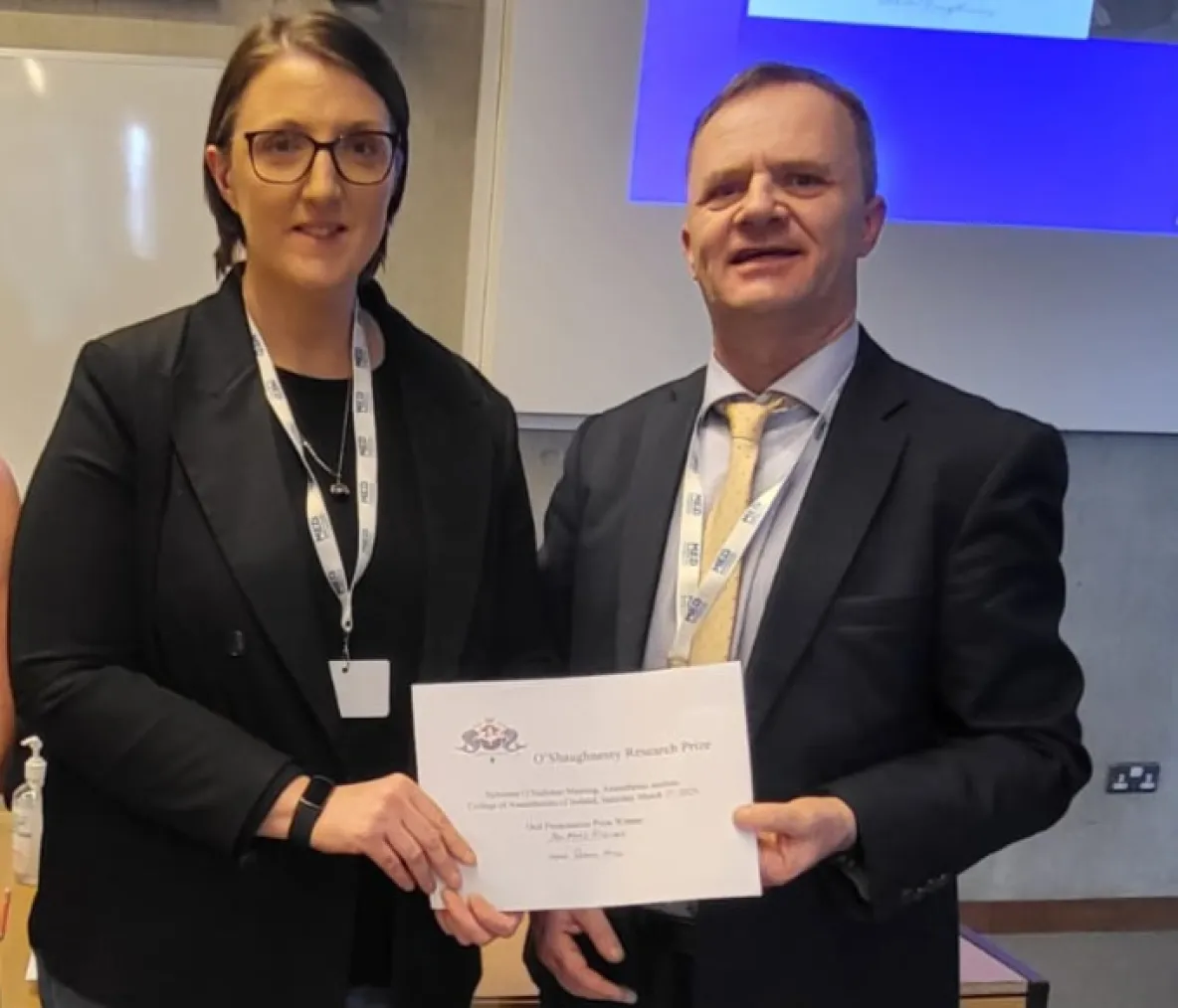 Anna Marie Kiernan, Advanced Nurse Practitioner Pain Medicine, Croom Orthopaedic Hospital, has been awarded at the prestigious Sylvester O’Halloran Perioperative Symposium.