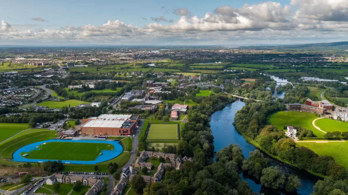 Drone Photograph of the UL campus 