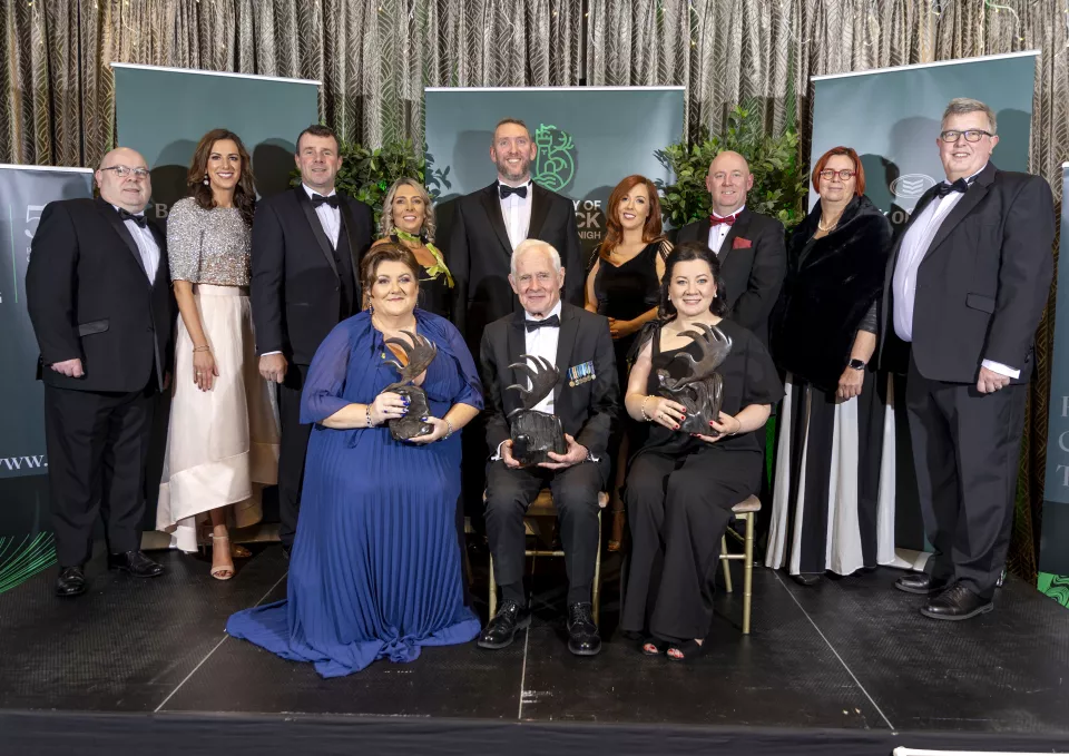 Alumni Award Recipients with Sponsor Representatives, UL President and UL Alumni Chairman