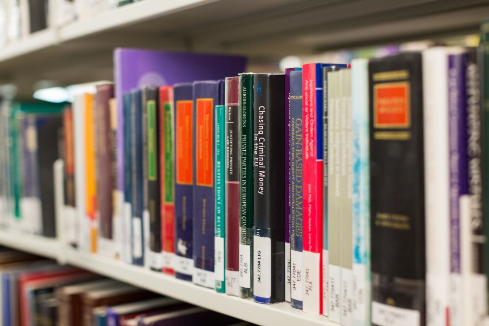 Law books in U.L. Library