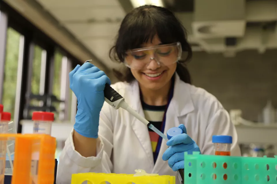 Girl in lab