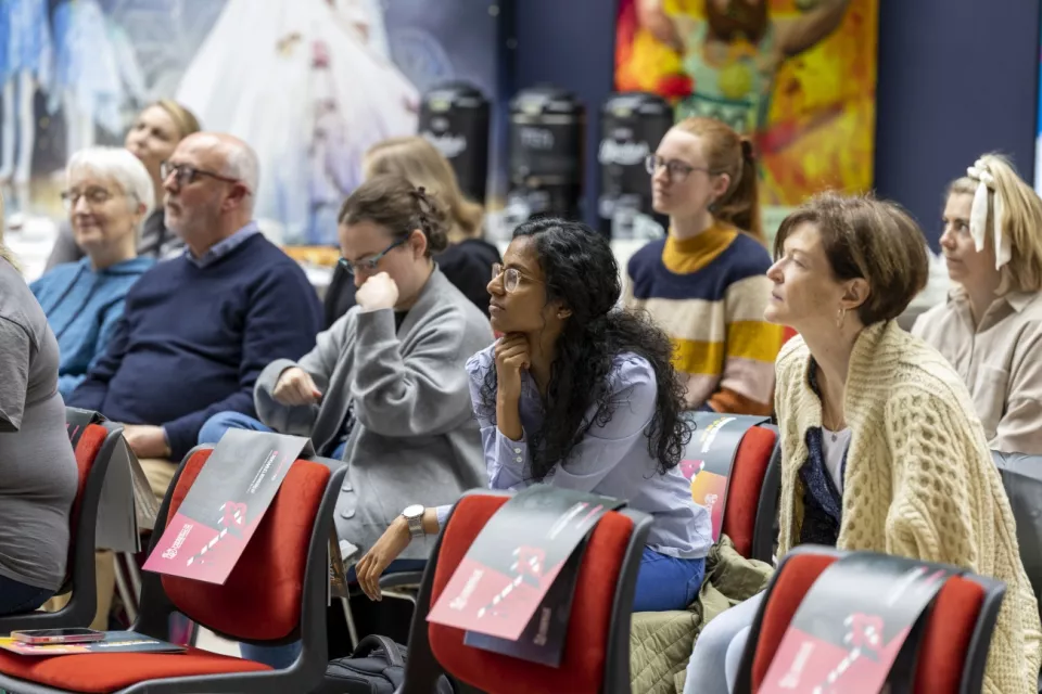 engaged audience members at Research Week 2023