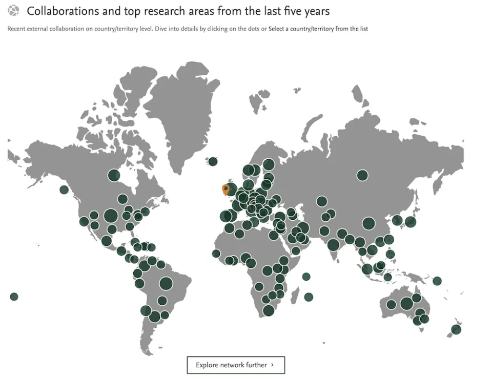 Global distribution of PESS Department Publications