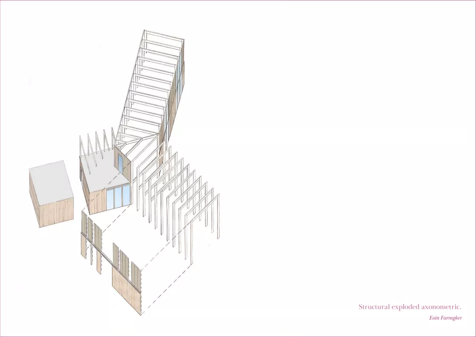 Structural exploded axonometric. Eoin Farragher.