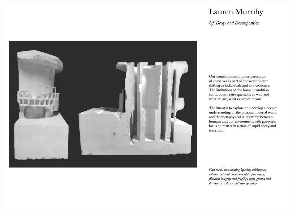 Exploded Isometric of an Archive for Archaic Technology that exploring an interest in excavation and sequence at the in Britney Ryan’s Proposal for the National Technology Park.